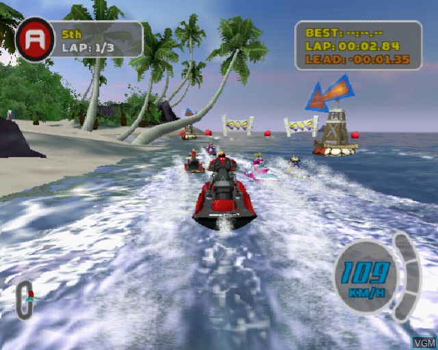 In-game screen of the game Splashdown 2 - Rides Gone Wild on Sony Playstation 2