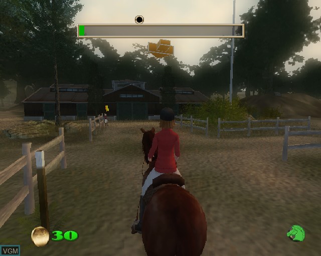 In-game screen of the game Springdale - Riding Adventures on Sony Playstation 2