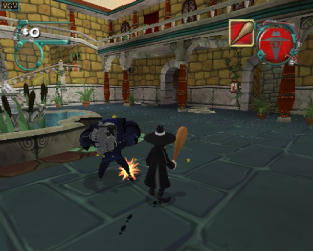In-game screen of the game Spy vs. Spy on Sony Playstation 2