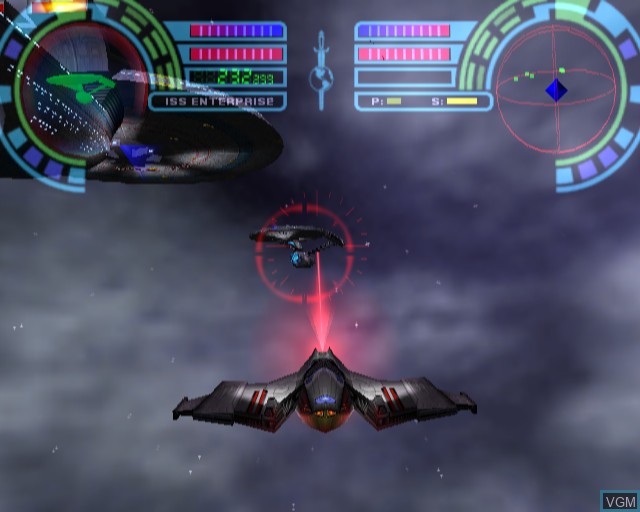 In-game screen of the game Star Trek - Shattered Universe on Sony Playstation 2