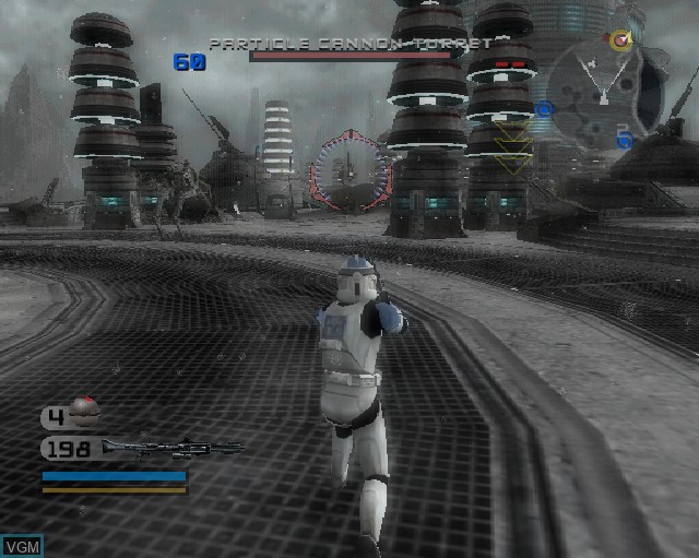 In-game screen of the game Star Wars - Battlefront II on Sony Playstation 2