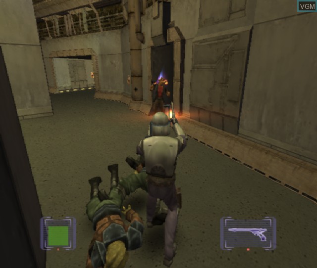In-game screen of the game Star Wars - Bounty Hunter on Sony Playstation 2