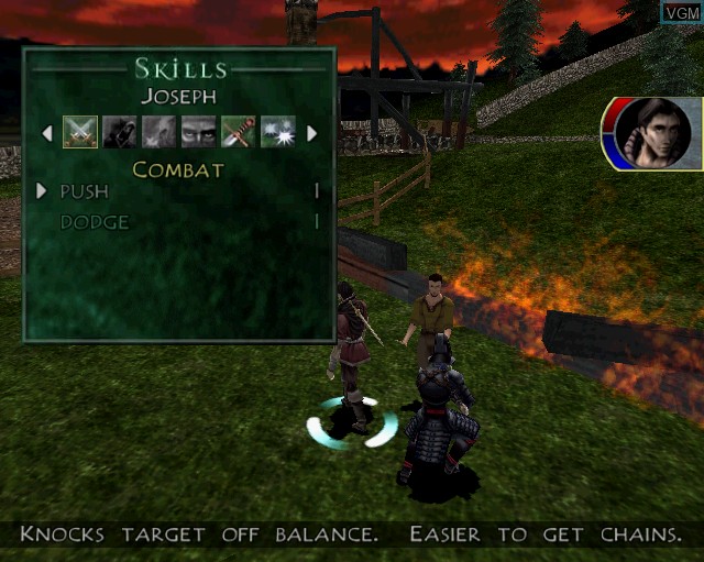 In-game screen of the game Summoner on Sony Playstation 2
