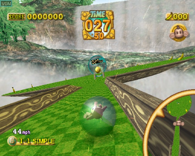 In-game screen of the game Super Monkey Ball Deluxe on Sony Playstation 2