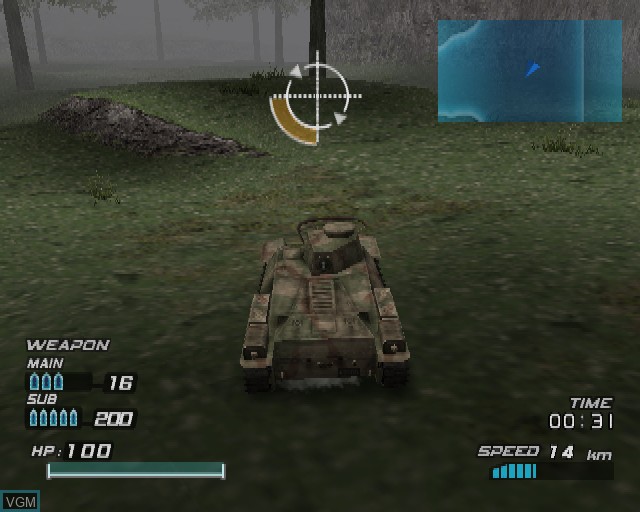 In-game screen of the game Tank Elite on Sony Playstation 2