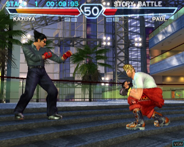 In-game screen of the game Tekken 4 on Sony Playstation 2