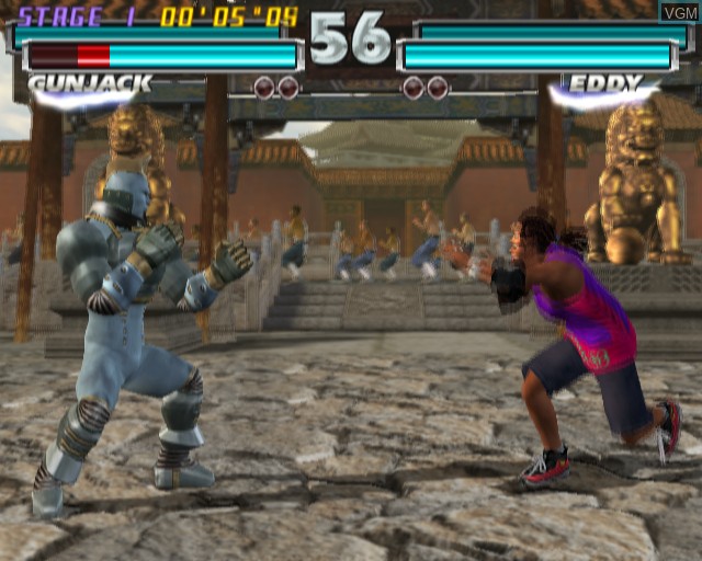 In-game screen of the game Tekken Tag Tournament on Sony Playstation 2