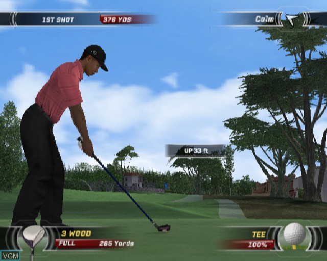 In-game screen of the game Tiger Woods PGA Tour 07 on Sony Playstation 2