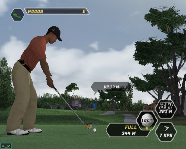 In-game screen of the game Tiger Woods PGA Tour 08 on Sony Playstation 2