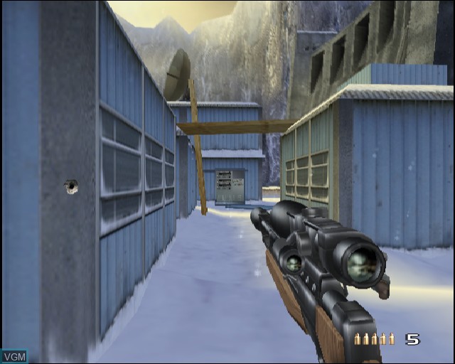In-game screen of the game TimeSplitters 2 on Sony Playstation 2