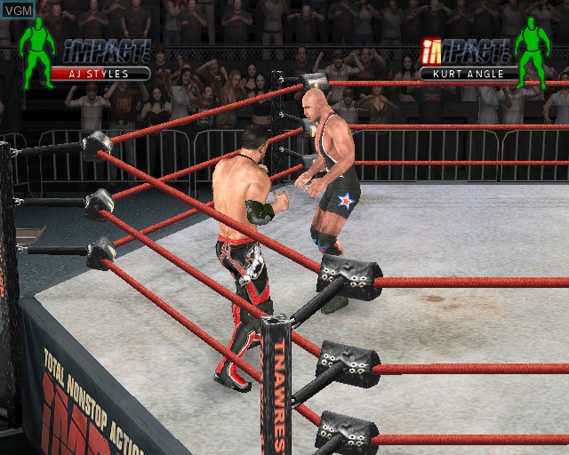In-game screen of the game TNA iMPACT! on Sony Playstation 2