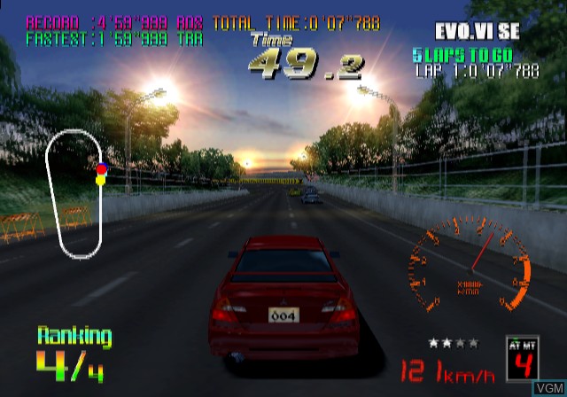 In-game screen of the game Tokyo Road Race on Sony Playstation 2
