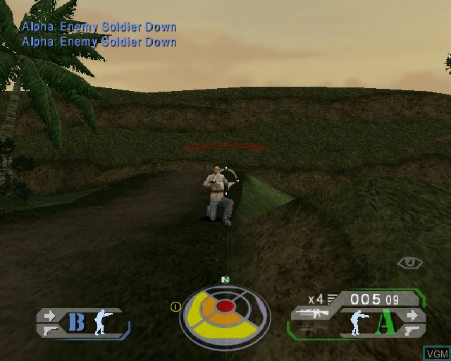 In-game screen of the game Tom Clancy's Ghost Recon - Jungle Storm on Sony Playstation 2