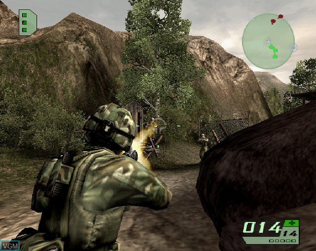 In-game screen of the game Tom Clancy's Ghost Recon 2 on Sony Playstation 2
