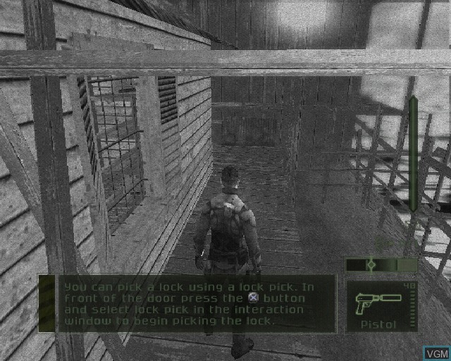 In-game screen of the game Tom Clancy's Splinter Cell - Pandora Tomorrow on Sony Playstation 2