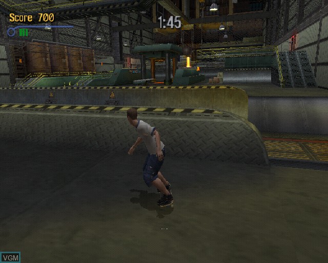In-game screen of the game Tony Hawk's Pro Skater 3 on Sony Playstation 2