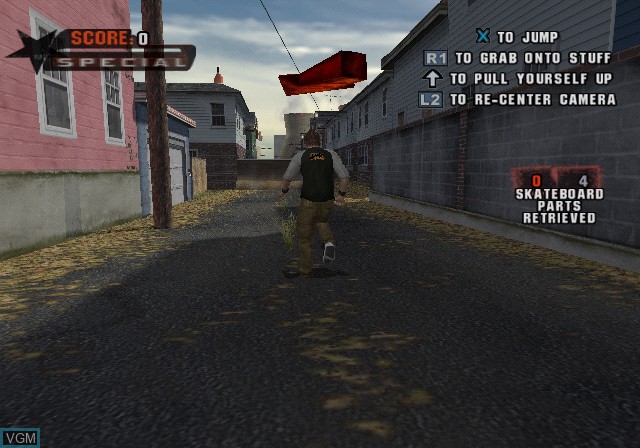 In-game screen of the game Tony Hawk's Underground on Sony Playstation 2