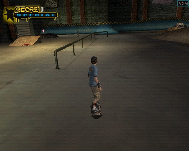 In-game screen of the game Tony Hawk's Underground 2 on Sony Playstation 2