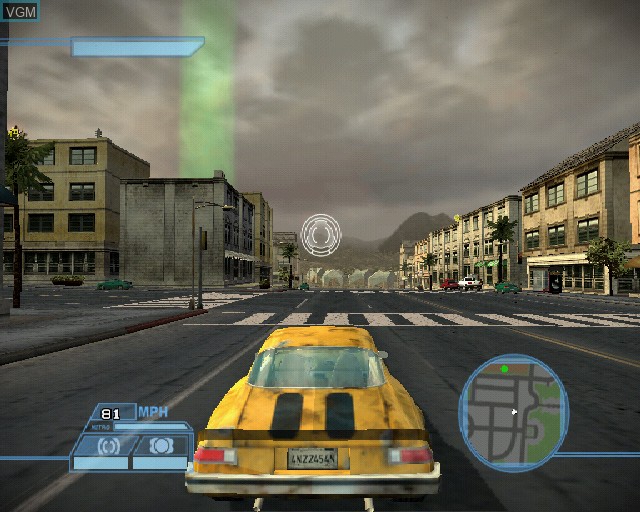 In-game screen of the game Transformers - The Game on Sony Playstation 2