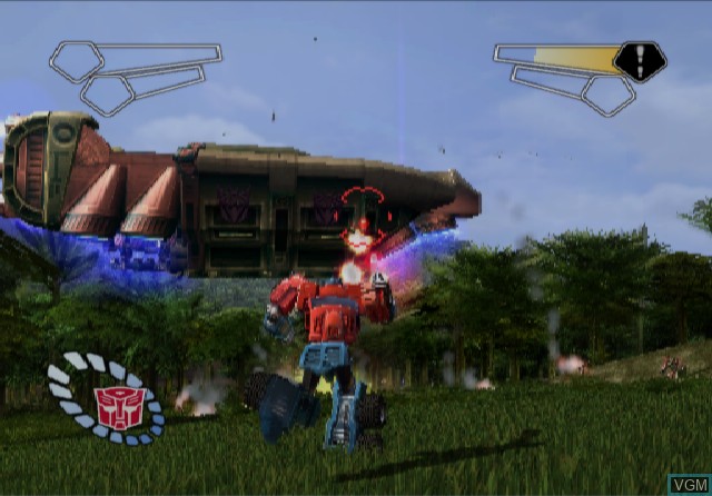 In-game screen of the game Transformers on Sony Playstation 2