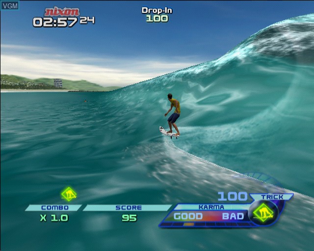 In-game screen of the game TransWorld Surf on Sony Playstation 2
