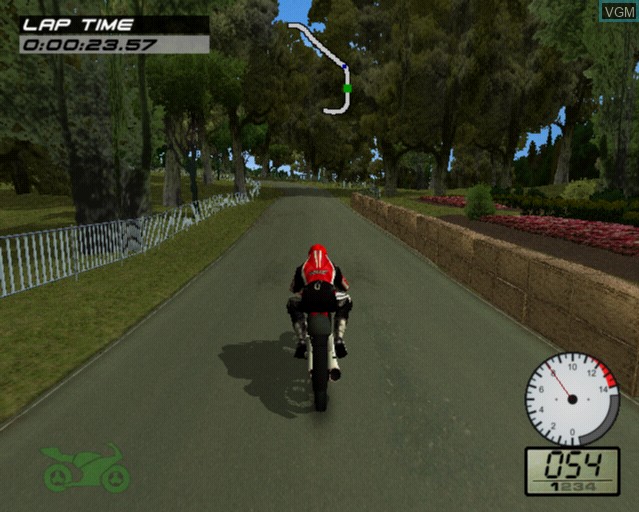 In-game screen of the game TT Superbikes Legends on Sony Playstation 2