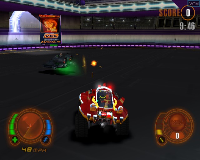 In-game screen of the game Motor Mayhem - Vehicular Combat League on Sony Playstation 2