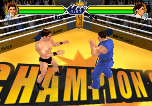 In-game screen of the game World Fighting on Sony Playstation 2