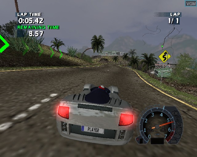 In-game screen of the game World Racing 2 on Sony Playstation 2