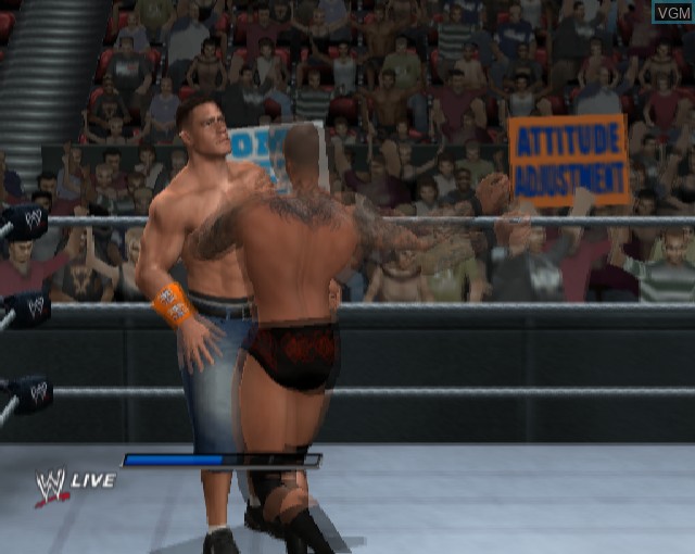 In-game screen of the game WWE SmackDown vs. Raw 2011 on Sony Playstation 2