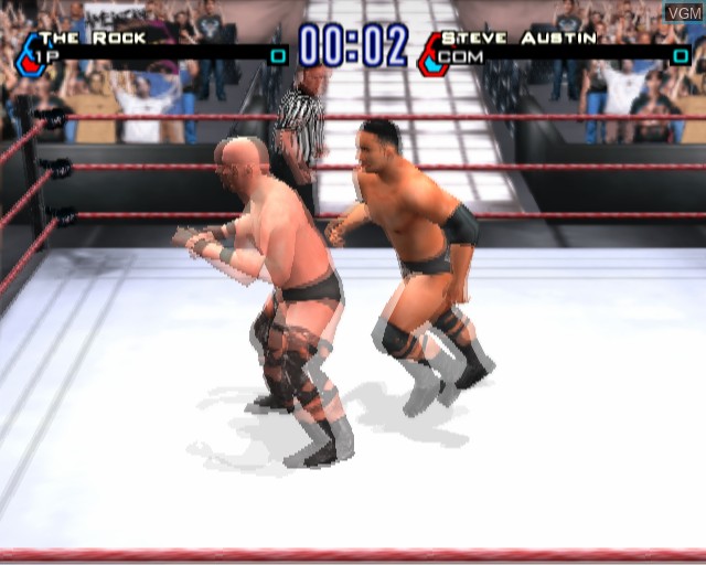 In-game screen of the game WWF SmackDown! Just Bring It on Sony Playstation 2
