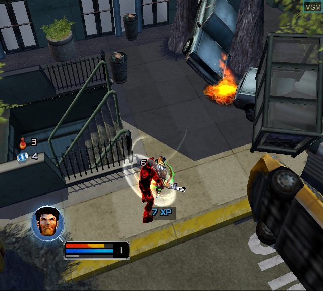 In-game screen of the game X-Men Legends on Sony Playstation 2