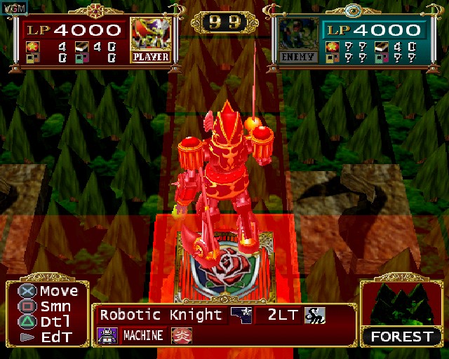 In-game screen of the game Yu-Gi-Oh! The Duelists of the Roses on Sony Playstation 2