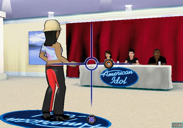 In-game screen of the game American Idol on Sony Playstation 2