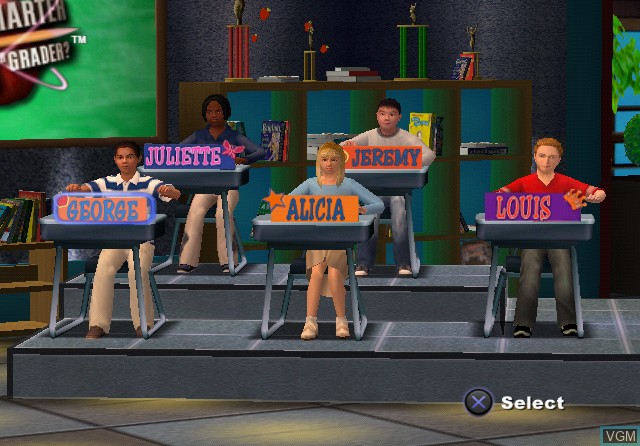 In-game screen of the game Are You Smarter Than a 5th Grader? Make the Grade on Sony Playstation 2