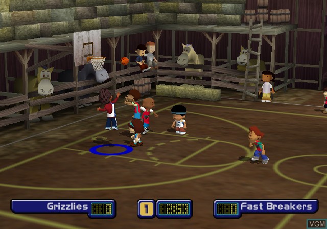 In-game screen of the game Backyard Basketball on Sony Playstation 2
