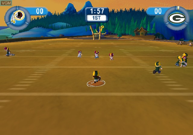 In-game screen of the game Backyard Football 2006 on Sony Playstation 2