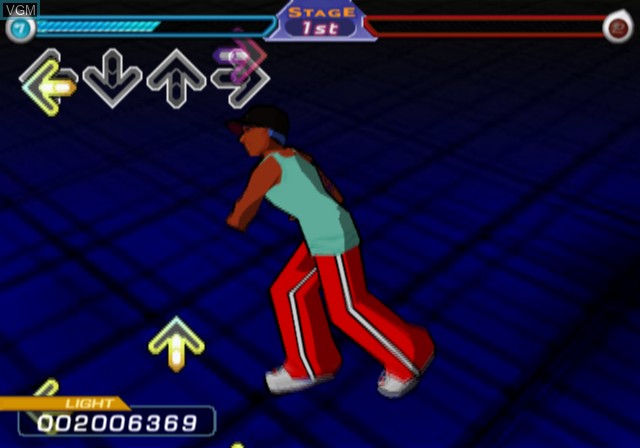 In-game screen of the game Dance Dance Revolution Extreme on Sony Playstation 2