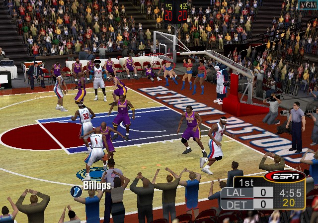 In-game screen of the game ESPN NBA 2K5 on Sony Playstation 2