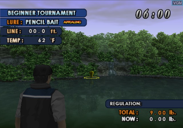 In-game screen of the game Fisherman's Bass Club on Sony Playstation 2