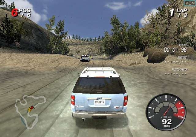 In-game screen of the game Ford Racing - Off Road on Sony Playstation 2