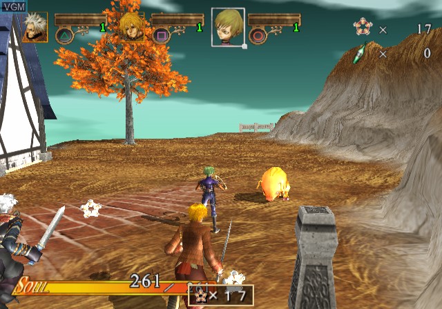 In-game screen of the game Evergrace II on Sony Playstation 2