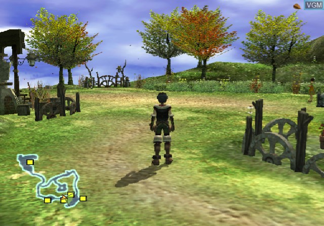 In-game screen of the game Grandia III on Sony Playstation 2