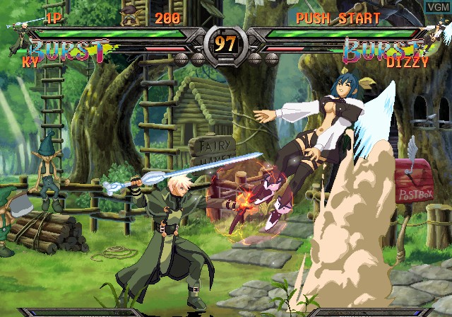 In-game screen of the game Guilty Gear XX - The Midnight Carnival on Sony Playstation 2