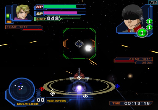 In-game screen of the game Mobile Suit Gundam Seed - Never Ending Tomorrow on Sony Playstation 2