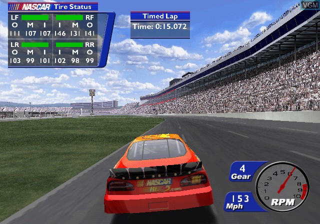 In-game screen of the game NASCAR Heat 2002 on Sony Playstation 2