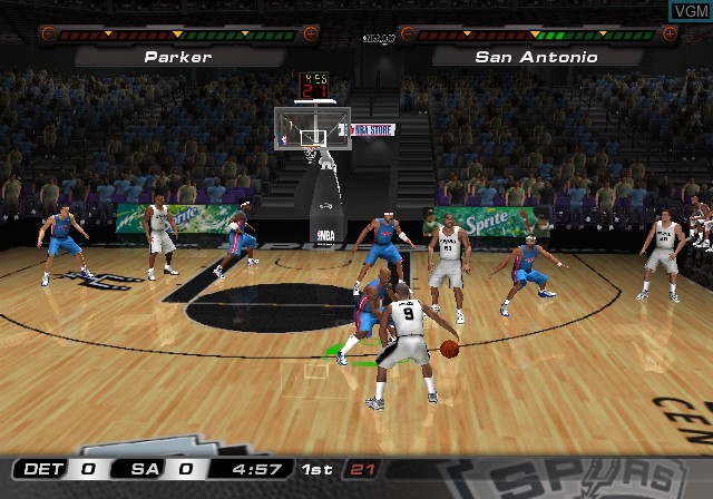 In-game screen of the game NBA 06 on Sony Playstation 2