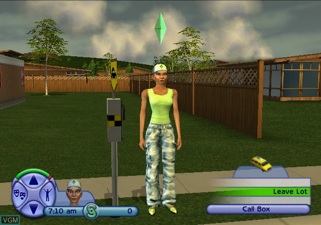In-game screen of the game Sims 2, The on Sony Playstation 2