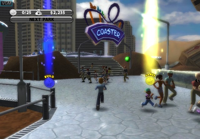 In-game screen of the game Thrillville on Sony Playstation 2