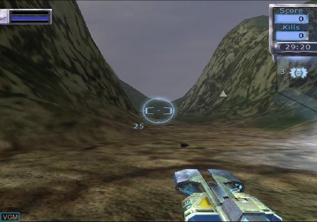 In-game screen of the game Tribes Aerial Assault on Sony Playstation 2